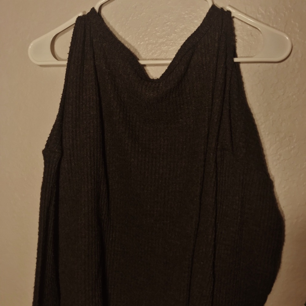 (3 FOR $20)Cropped waffle knit sweater